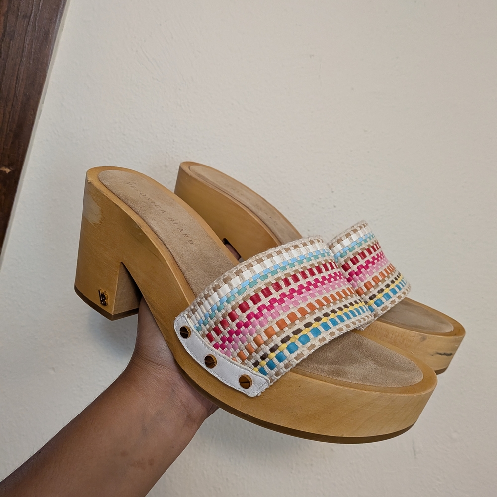 Veronica Beard Multicolor Woven Mules
